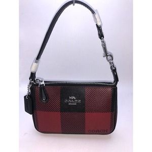 Coach Nolita 15 With Buffalo Plaid Print Wristlet New